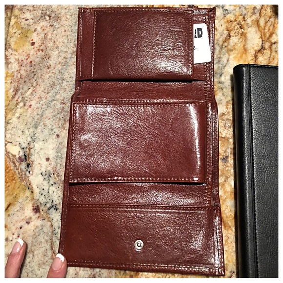 ITALIAN LEATHER BUSINESS TRI FOLD WALLET - Picture 2 of 7